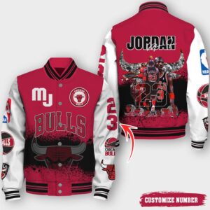 Michael Jordan Chicago Bulls Varsity Jacket, Baseball Jacket 1301 - livanniestore Store