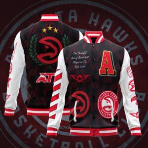 NBA Atlanta Hawks Varsity Jacket, Baseball Jacket V1 - livanniestore Store