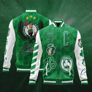 NBA Boston Celtics Varsity Jacket, Baseball Jacket V1 - livanniestore Store