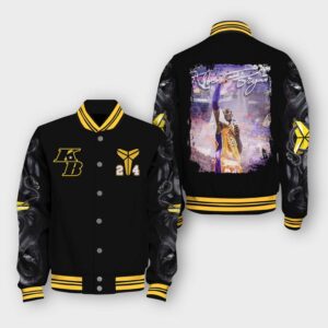 Kobe Bryant Black Mamba Varsity Jacket, Baseball Jacket 0401 - livanniestore Store