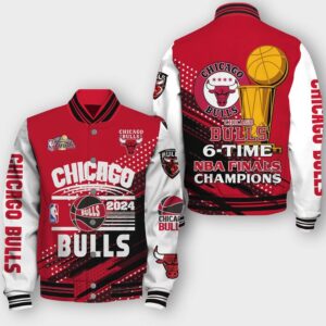 NBA Chicago Bulls 6X Champions Varsity Jacket, Baseball Jacket - livanniestore Store