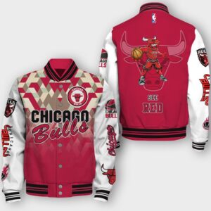 NBA Chicago Bulls Mascots Varsity Jacket, Baseball Jacket - livanniestore Store