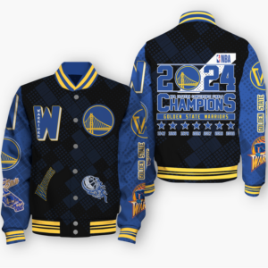NBA Golden State Warriors Champions Western Conference Varsity Jacket, Baseball Jacket - livanniestore Store