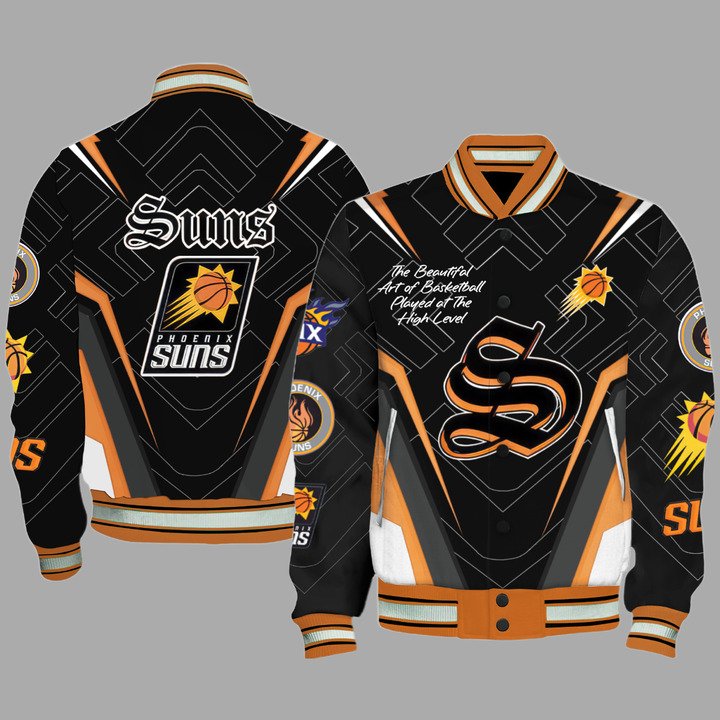 NBA Phoenix Suns Varsity Jacket, Baseball Jacket V2 - livanniestore Store