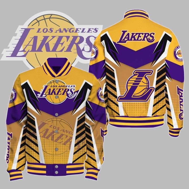 NBA Los Angeles Lakers Varsity Jacket, Baseball Jacket V3 - livanniestore Store