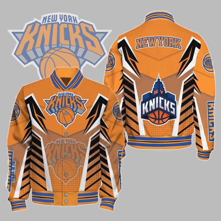 NBA New York Knicks Varsity Jacket, Baseball Jacket V3 - livanniestore Store