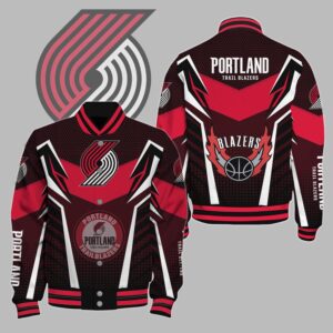NBA Portland Trail Blazers Varsity Jacket, Baseball Jacket V3 - livanniestore Store