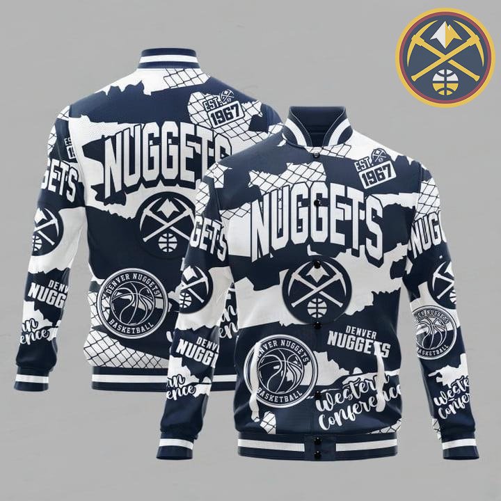 Denver Nuggets National Basketball Association Varsity Jacket, Baseball Jacket - livanniestore Store