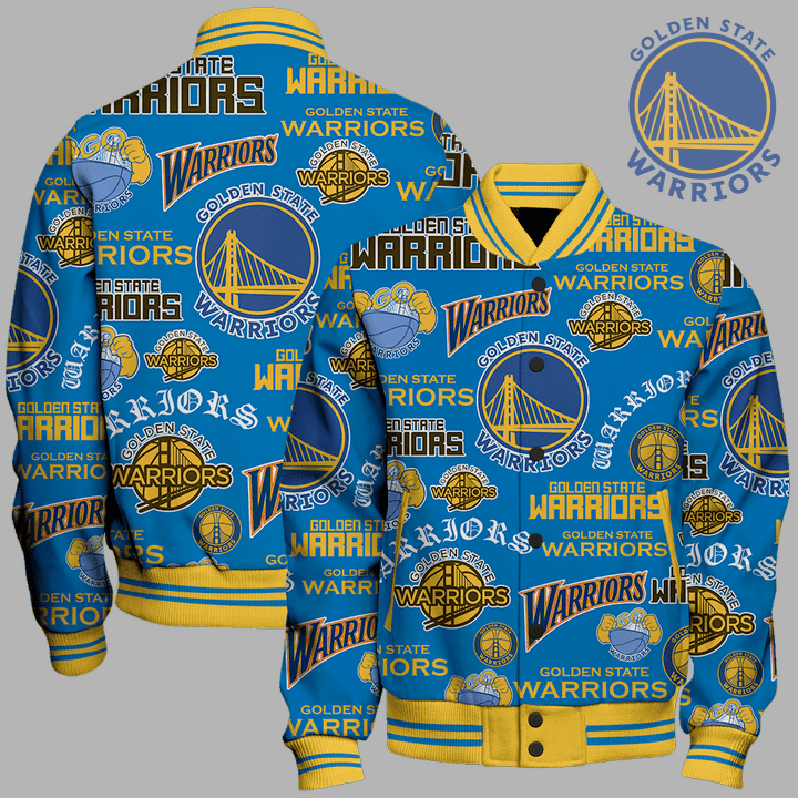 Golden State Warriors National Basketball Association Varsity Jacket, Baseball Jacket V2 - livanniestore Store