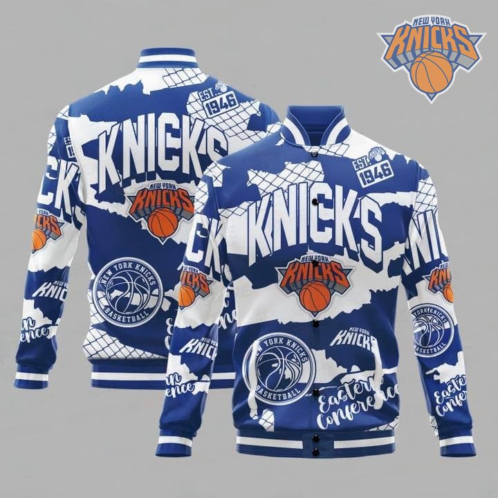 New York Knicks National Basketball Association Varsity Jacket, Baseball Jacket - livanniestore Store