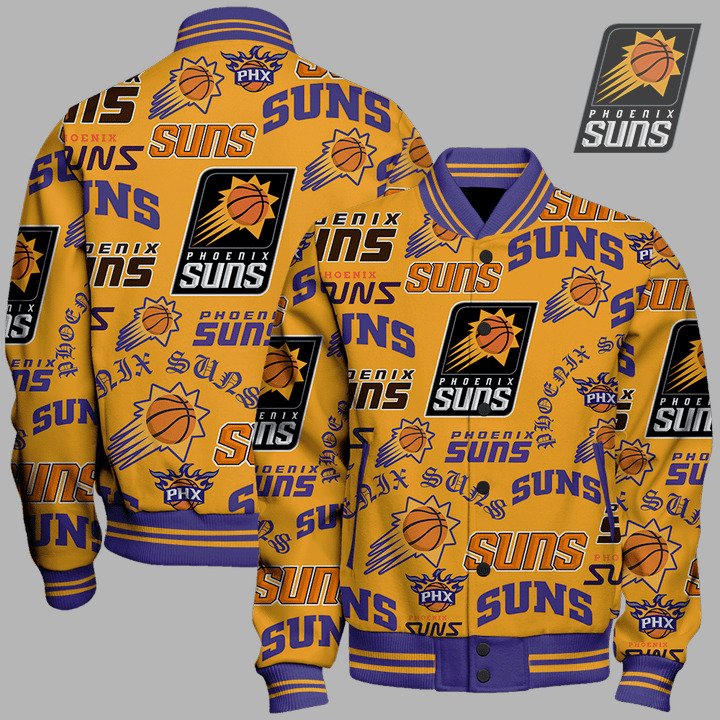 Phoenix Suns National Basketball Association Varsity Jacket, Baseball Jacket V2 - livanniestore Store