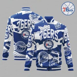 Philadelphia 76Ers National Basketball Association Varsity Jacket, Baseball Jacket - livanniestore Store