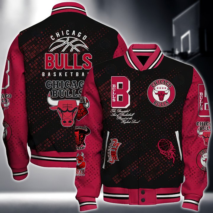 Nba Chicago Bulls National Basketball Association Varsity Jacket, Baseball Jacket V3 - livanniestore Store