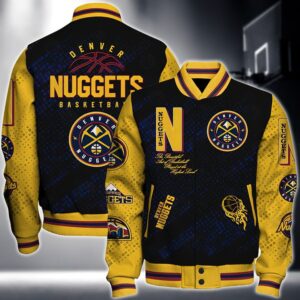 Nba Denver Nuggets National Basketball Association Varsity Jacket, Baseball Jacket V1 - livanniestore Store