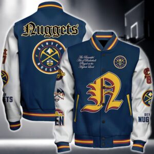 Nba Denver Nuggets National Basketball Association Varsity Jacket, Baseball Jacket V2 - livanniestore Store