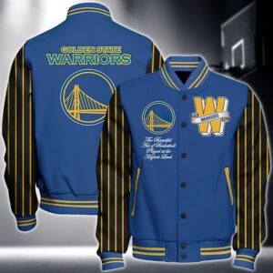 Nba Golden State Warriors National Basketball Association Varsity Jacket, Baseball Jacket - livanniestore Store