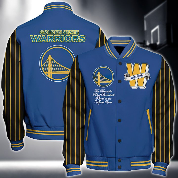 Nba Golden State Warriors National Basketball Association Varsity Jacket, Baseball Jacket - livanniestore Store