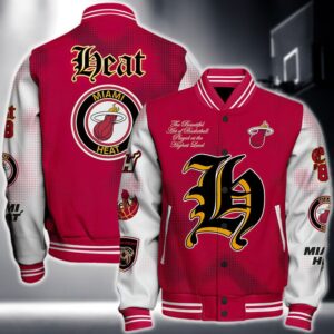 Nba Miami Heat National Basketball Association Varsity Jacket, Baseball Jacket - livanniestore Store