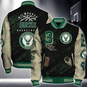 Nba Milwaukee Bucks National Basketball Association Varsity Jacket, Baseball Jacket - livanniestore Store