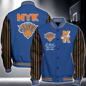 Nba New York Knicks National Basketball Association Varsity Jacket, Baseball Jacket - livanniestore Store