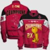 Nba Houston Rockets Champions Print Varsity Jacket, Baseball Jacket - livanniestore Store