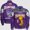 Nba Sacramento Kings Champions Print Varsity Jacket, Baseball Jacket - livanniestore Store