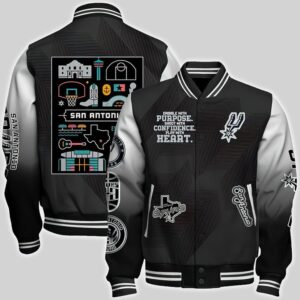 San Antonio Spurs National Basketball Association Aop Varsity Jacket, Baseball Jacket - livanniestore Store