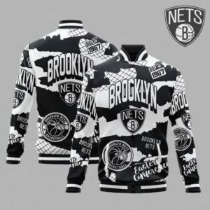 Brooklyn Nets National Basketball Association Varsity Jacket, Baseball Jacket - livanniestore Store
