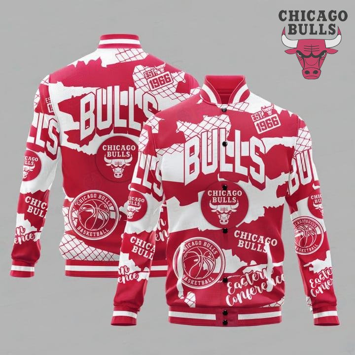 Chicago Bulls National Basketball Association Varsity Jacket, Baseball Jacket - livanniestore Store