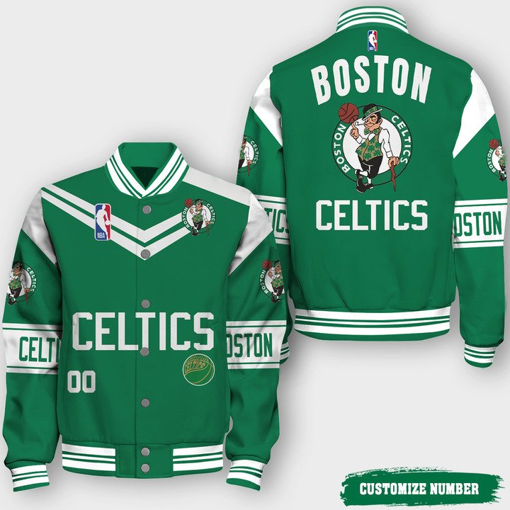 NBA Boston Celtics Classic V2 Varsity Jacket, Baseball Jacket - livanniestore Store