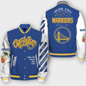 NBA Golden State Warriors Off White Varsity Jacket, Baseball Jacket - livanniestore Store