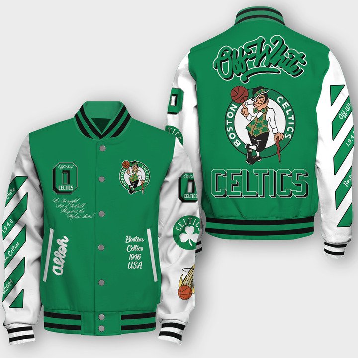 NBA Boston Celtics O W Varsity Jacket, Baseball Jacket - livanniestore Store