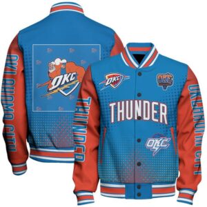 Oklahoma City Thunder NBA Varsity Jacket, Baseball Jacket - livanniestore Store