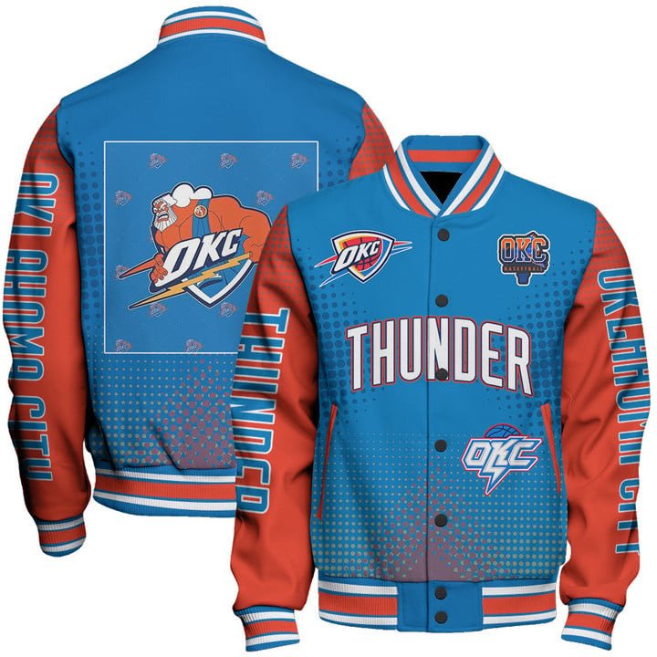 Oklahoma City Thunder NBA Varsity Jacket, Baseball Jacket - livanniestore Store