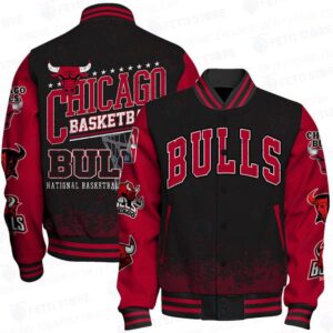 NBA Chicago Bulls Pro Varsity Jacket, Baseball Jacket - livanniestore Store