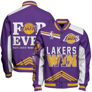 NBA Los Angeles Lakers For Ever Varsity Jacket, Baseball Jacket - livanniestore Store