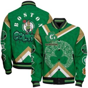 NBA Boston Celtics Basketball Patrick'S Day Varsity Jacket, Baseball Jacket - livanniestore Store