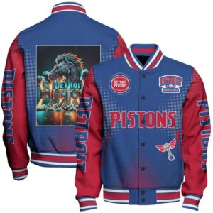 Detroit Pistons NBA Varsity Jacket, Baseball Jacket - livanniestore Store