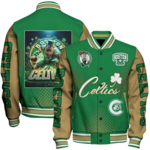 Boston Celtics NBA Varsity Jacket, Baseball Jacket - livanniestore Store