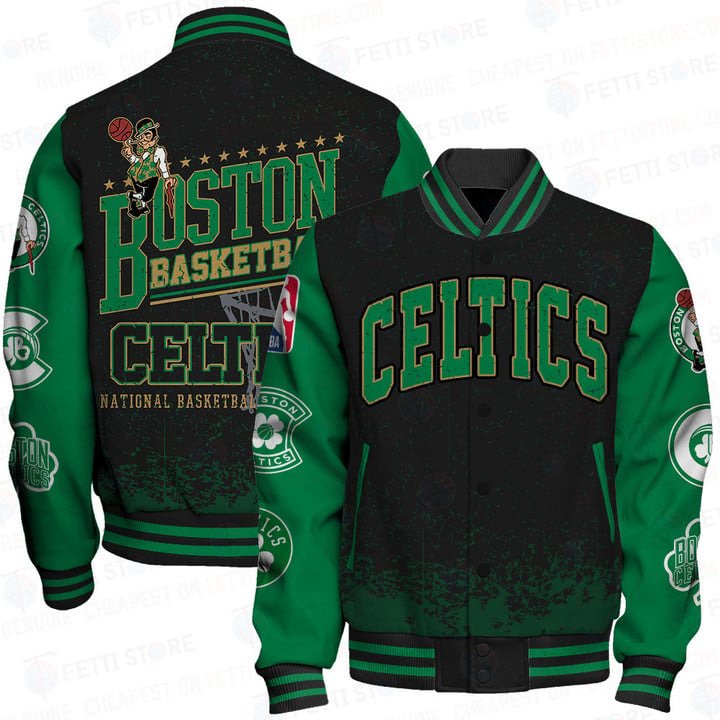 NBA Boston Celtics Pro Varsity Jacket, Baseball Jacket - livanniestore Store