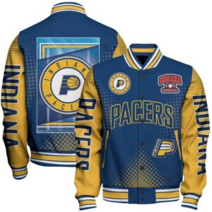 Indiana Pacers NBA Varsity Jacket, Baseball Jacket - livanniestore Store