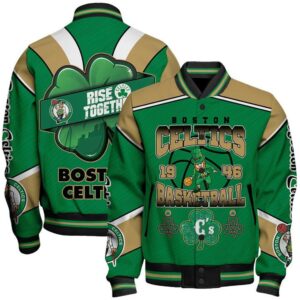 Boston Celtics Basketball Happy Saint Patrick'S Day Varsity Jacket, Baseball Jacket - livanniestore Store