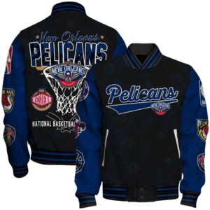 Nba New Orleans Pelicans - National Basketball Association Logo Varsity Jacket, Baseball Jacket - livanniestore Store