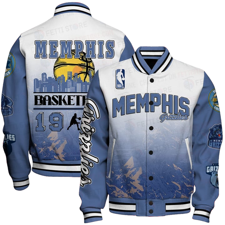 Nba Memphis Grizzlies - National Basketball Association Aop Varsity Jacket, Baseball Jacket - livanniestore Store