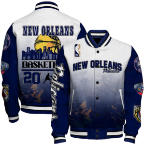 Nba New Orleans Pelicans - National Basketball Association Aop Varsity Jacket, Baseball Jacket - livanniestore Store