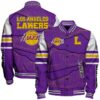 Los Angeles Lakers Basketball Unique Textures NBA Varsity Jacket, Baseball Jacket - livanniestore Store