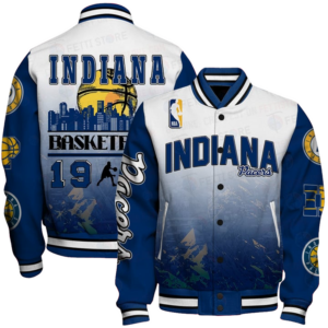 Indiana Pacers - National Basketball Association Aop Varsity Jacket, Baseball Jacket - livanniestore Store