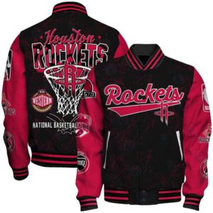 Houston Rockets - National Basketball Association Logo Varsity Jacket, Baseball Jacket - livanniestore Store