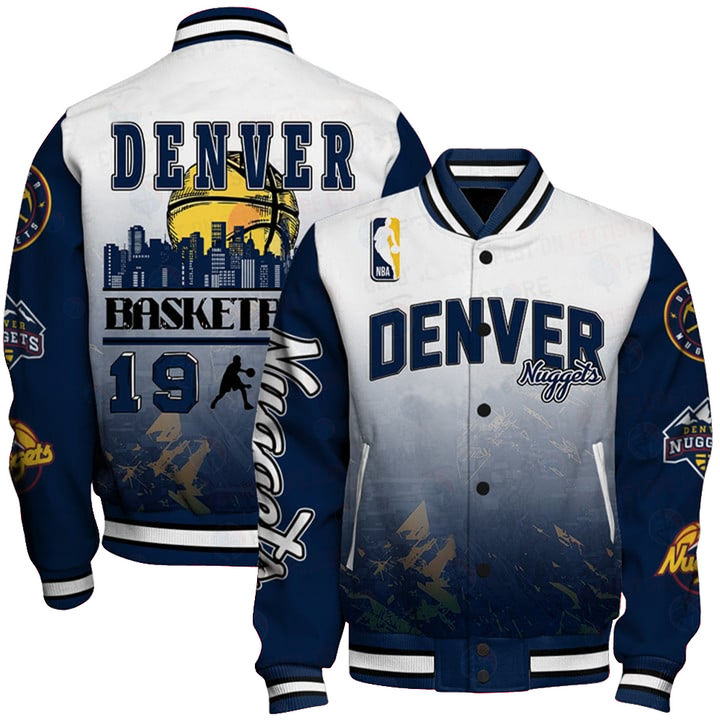 Nba Denver Nuggets - National Basketball Association Aop Varsity Jacket, Baseball Jacket - livanniestore Store