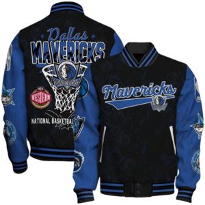 Dallas Mavericks - National Basketball Association Logo Varsity Jacket, Baseball Jacket - livanniestore Store